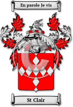 St Clair Family Crest Download (jpg) Legacy Series - 150 DPI